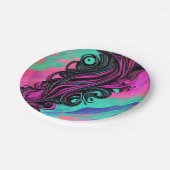 Assiettes En Carton Plaque d'art violet et bleu (Angle)