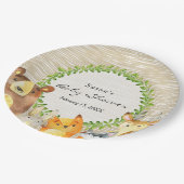 Assiettes En Carton Plaque de Baby shower de bois (Angle)