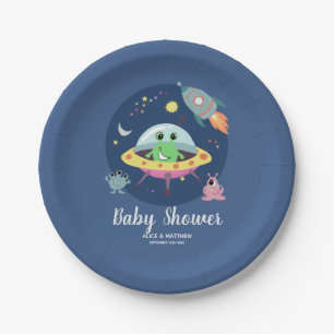 Assiettes En Carton Plaque de Baby shower en papier pour Alien spatial