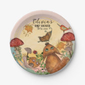 Assiettes En Carton Plaque de Baby shower Fée Enchantée Automne (Devant)
