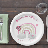 Assiettes En Carton Plaque de Baby shower Ladybug