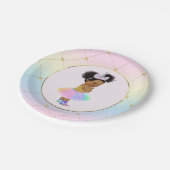 Assiettes En Carton Plaque de baby shower Unicorne (Angle)