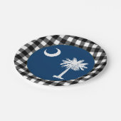 Assiettes En Carton Plaque de Caroline du Sud, plaid de buffle, drapea (Angle)