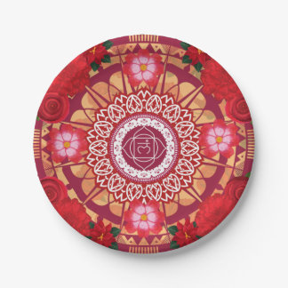Assiettes En Carton Plaque de Chakra Mandala