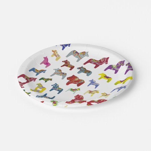 Assiettes En Carton Plaque de cheval Dala de l'artiste (Angle)