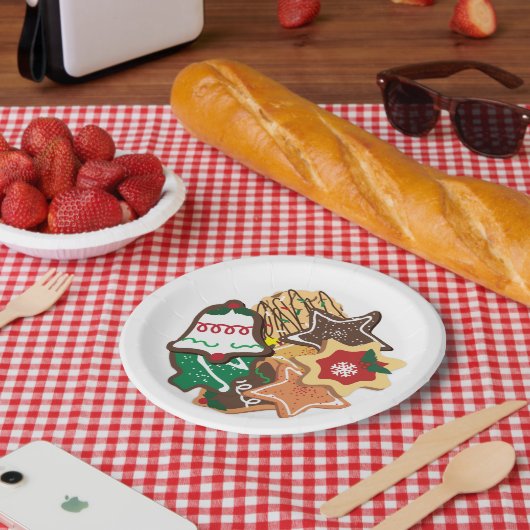 Assiettes En Carton Plaque de cookies de Noël (Pique-nique)
