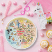 Assiettes En Carton Plaque de coucher de soleil SoCal (Fête)