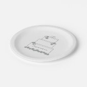 Assiettes En Carton Plaque de dessert simple Mariage blanc (Angle)