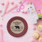 Assiettes En Carton Plaque de fête d'anniversaire de bûcheron (Fête)