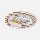Assiettes En Carton Plaque de fête d'anniversaire d'Halloween (Angle)