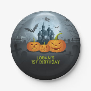 Assiettes En Carton Plaque de fête d'anniversaire d'Halloween