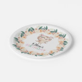 Assiettes En Carton Plaque de fête d'anniversaire Peachy Owl (Angle)