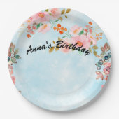 Assiettes En Carton Plaque de fête d'anniversaire personnalisée (Devant)