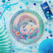 Assiettes En Carton Plaque de fête de dauphin (Fête)