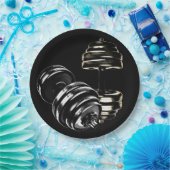 Assiettes En Carton Plaque de fête de Dumbbell (Fête)