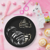 Assiettes En Carton Plaque de fête de Dumbbell (Fête)