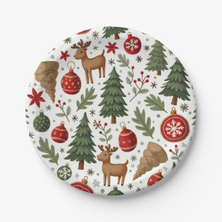 Assiettes En Carton Plaque de fête de Noël