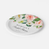 Assiettes En Carton Plaque de Fête des mariées, Blush (Angle)