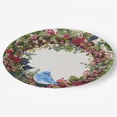 Assiettes En Carton Plaque de fête d'oiseaux et de germes (Angle)