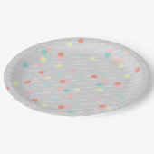 Assiettes En Carton Plaque de fête en papier confetti moderne (Angle)