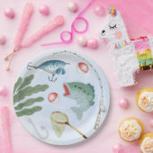 Assiettes En Carton Plaque de la partie de pêche (Fête)