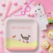 Assiettes En Carton Plaque de la partie papier carré pour animaux de c (Fête)