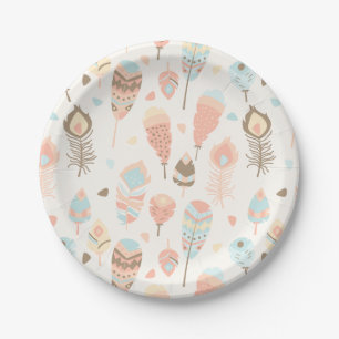 Assiettes En Carton Plaque de la tribu Boho