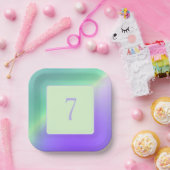 Assiettes En Carton Plaque de lavande et de papier vert (Fête)