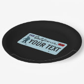 Assiettes En Carton Plaque de licence California Sasquatch (Angle)
