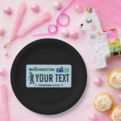 Assiettes En Carton Plaque de licence Washington Sasquatch (Fête)