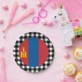 Assiettes En Carton Plaque de Mongolie, plaid de buffle et drapeau mon (Fête)