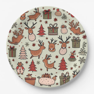 Assiettes En Carton plaque de noël