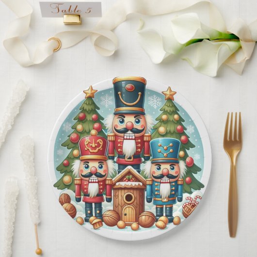 Assiettes En Carton Plaque de Noël (Mariage)