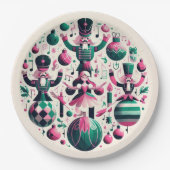 Assiettes En Carton Plaque de Noël (Devant)