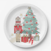 Assiettes En Carton Plaque de Noël Nutcracker (Devant)