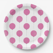 Assiettes En Carton Plaque de papier à ballons - Fuchsia (Devant)