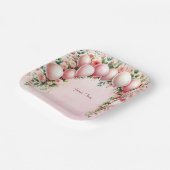 Assiettes En Carton Plaque de papier à ballons roses (Angulaire)