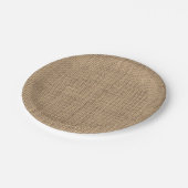 Assiettes En Carton Plaque de papier à effet Burlap rustique (Angle)