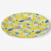 Assiettes En Carton Plaque de papier à fentes tropicales (Angle)