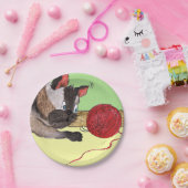 Assiettes En Carton Plaque de papier à fils rouge d'Elvis (Fête)