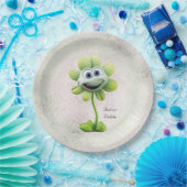 Assiettes En Carton Plaque de papier à fleurs blanches (Fête)