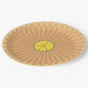 Assiettes En Carton Plaque de papier à fleurs de la paix