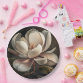 Assiettes En Carton Plaque de papier à fleurs Magnolia (Fête)