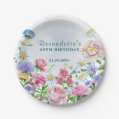 Assiettes En Carton Plaque de papier à fleurs rustiques (Devant)