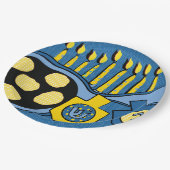 Assiettes En Carton Plaque de papier à friture Hanoukka (Angle)