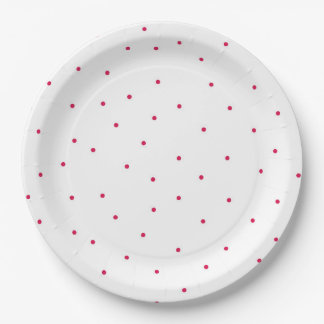 Assiettes En Carton Plaque de papier à jetable Polkadot rouge