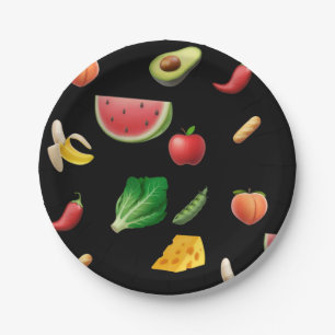 Assiettes En Carton Plaque de papier à légumes à fruits