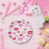 Assiettes En Carton Plaque de papier à lèvres chaudes (Fête)