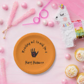 Assiettes En Carton Plaque de papier à main morte d'Halloween effrayan (Fête)