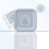 Assiettes En Carton Plaque de papier à neige bleu Joyoux Noel